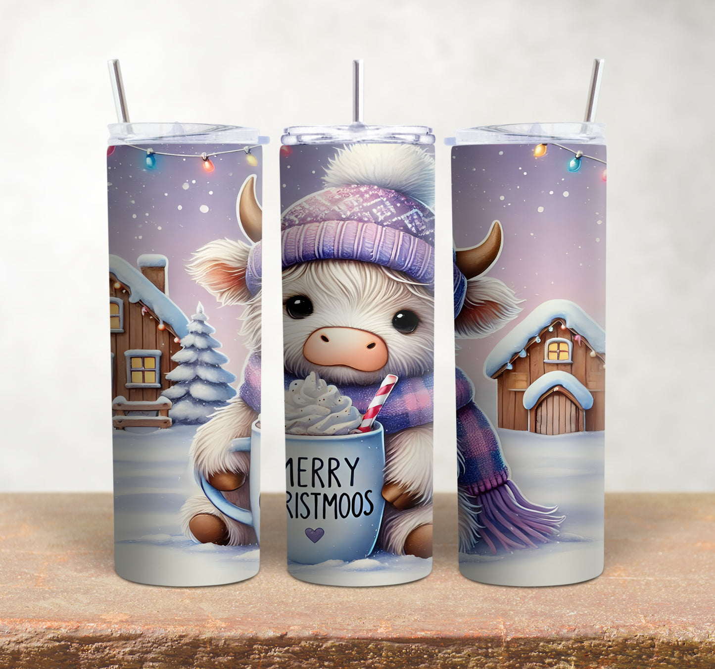 Christmas 20 Oz. Skinny Tumblers and 12 0z. Travel Mugs