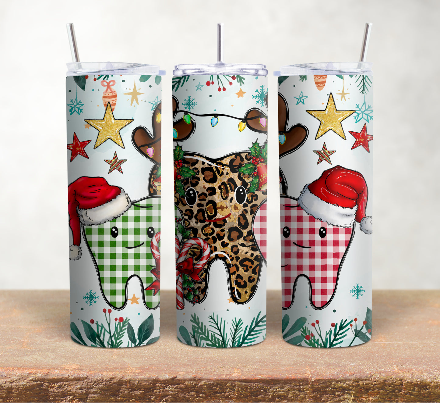 Christmas 20 Oz. Skinny Tumblers and 12 0z. Travel Mugs