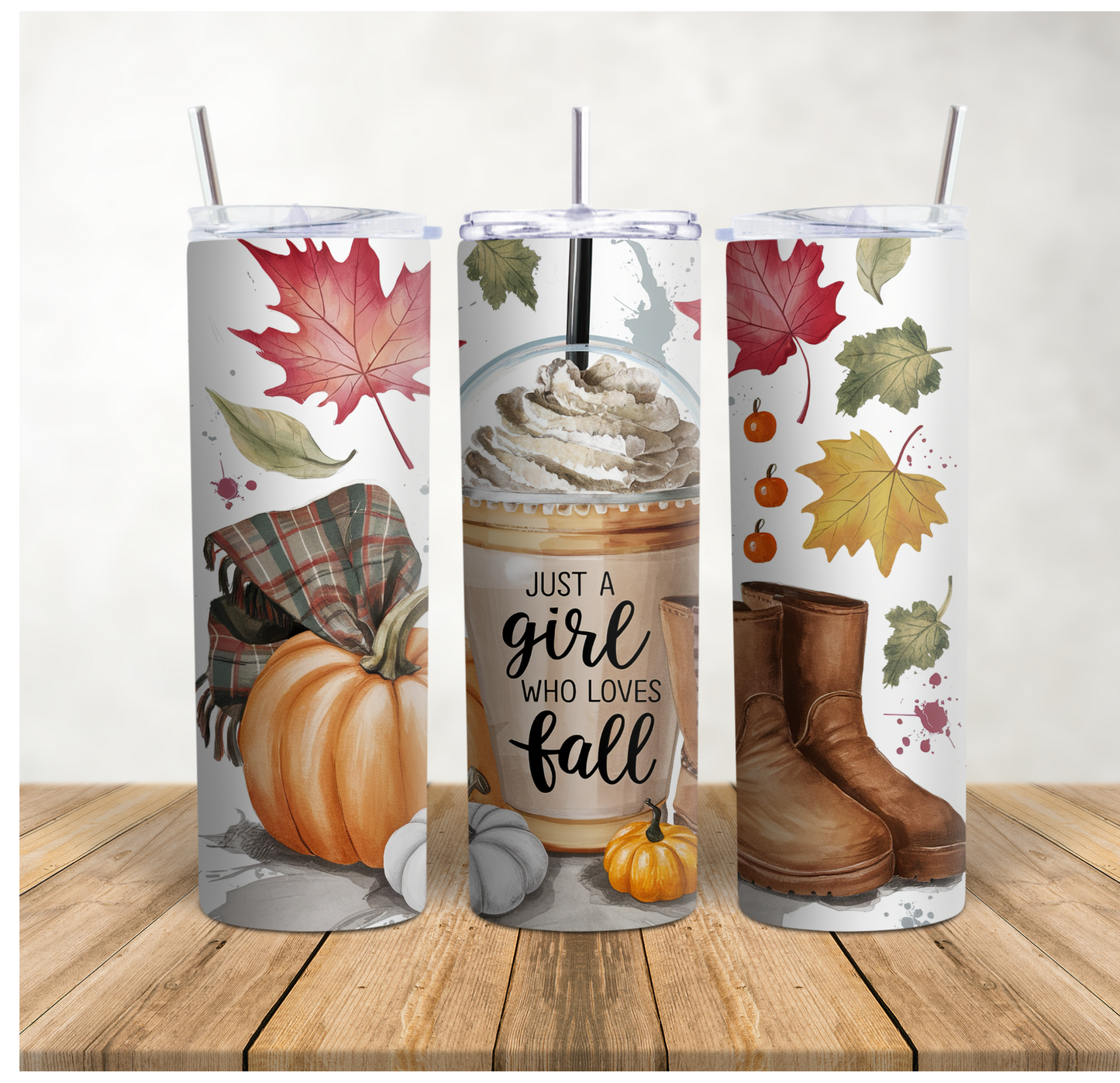 Fall 20 oz Skinny Tumbler and Travel Mugs 12 oz