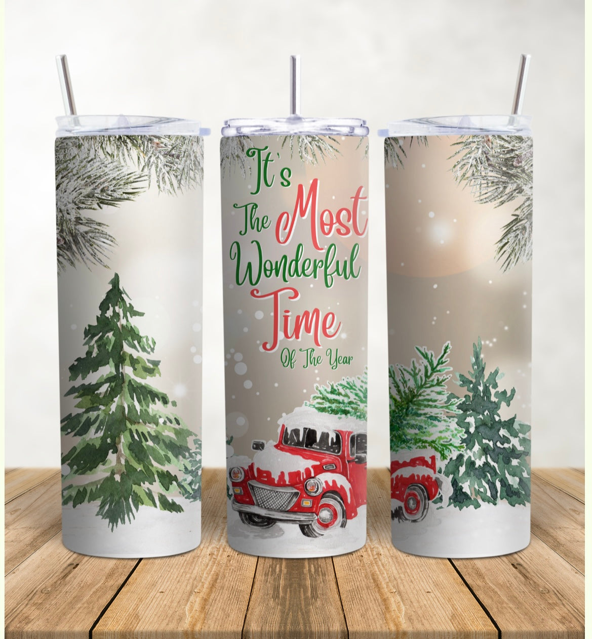 Christmas 20 Oz. Skinny Tumblers and 12 0z. Travel Mugs