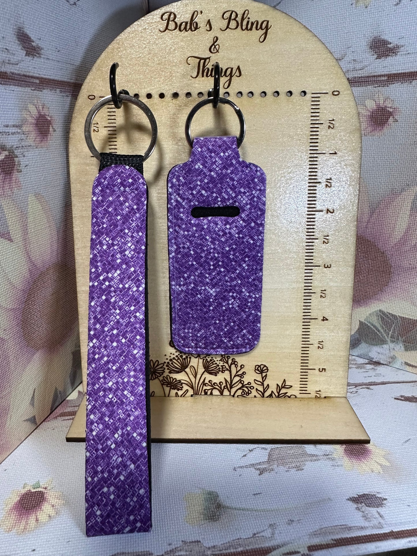 Lip Balm Holder and Wristlet Set