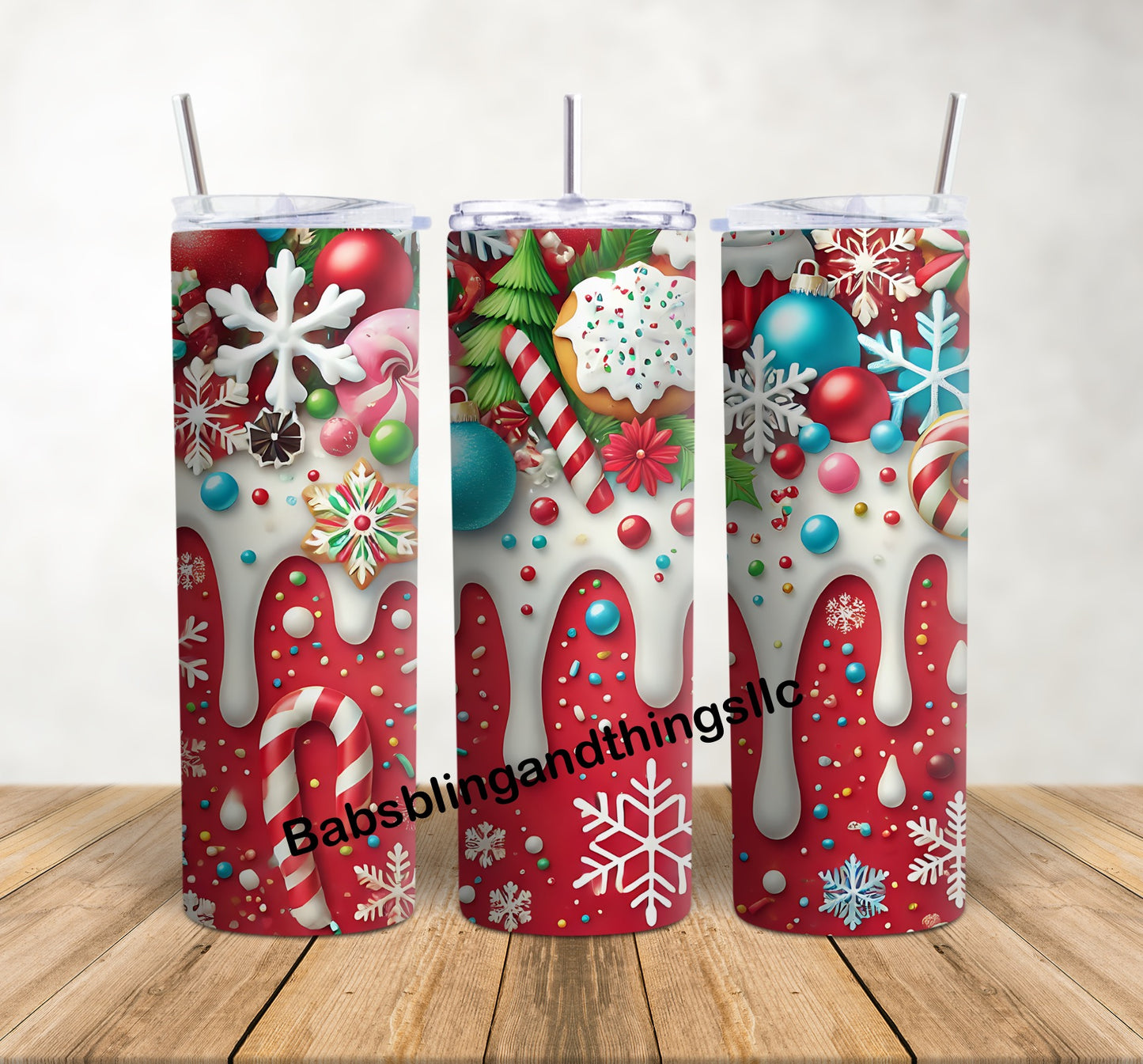 Christmas 20 Oz. Skinny Tumblers and 12 0z. Travel Mugs